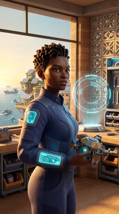 Afrofuturist animation · معاينة النمط